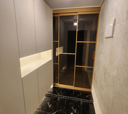 오산 아파트 인테리어: 폴리싱 타일로 완성한 세련된 거실 리모델링